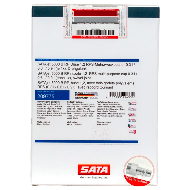 Pistolet lakierniczy Satajet 5000 RP 1,2 z RPS 209775