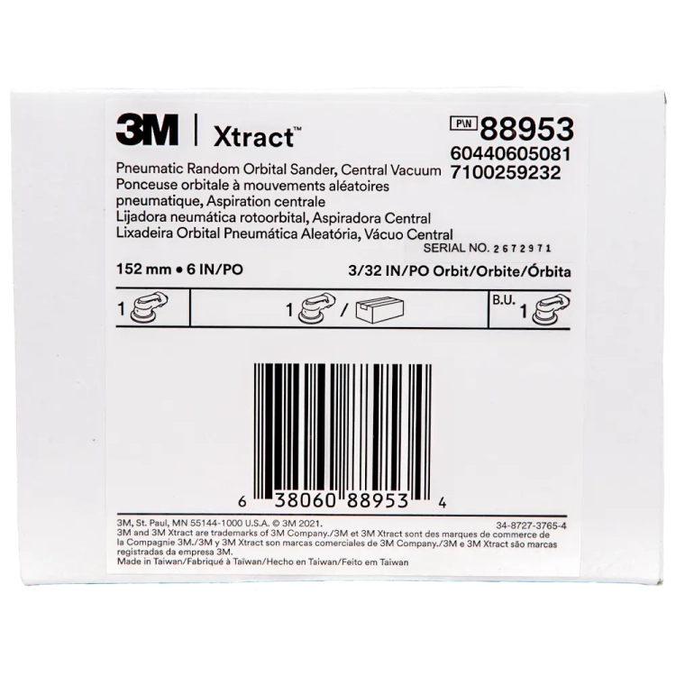 Szlifierka mimośrodowa pneumatyczna Xtract 2,5mm 3M 88953