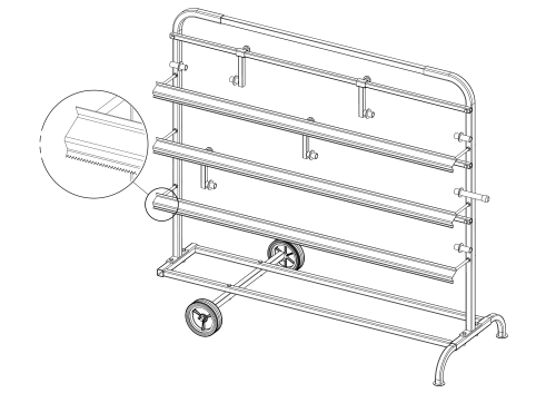 Stojak do papieru osłonowego