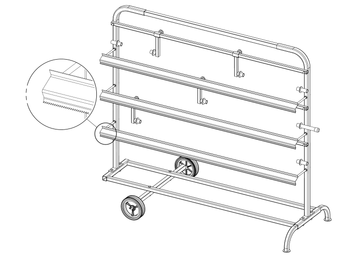Stojak do papieru osłonowego