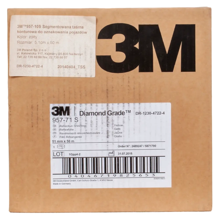 Taśma konturowa żółta cięta 51/50 eco