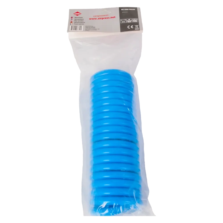 AIRPRESS Wąż spiralny PU 12x8 5m uzbrojony 4304208