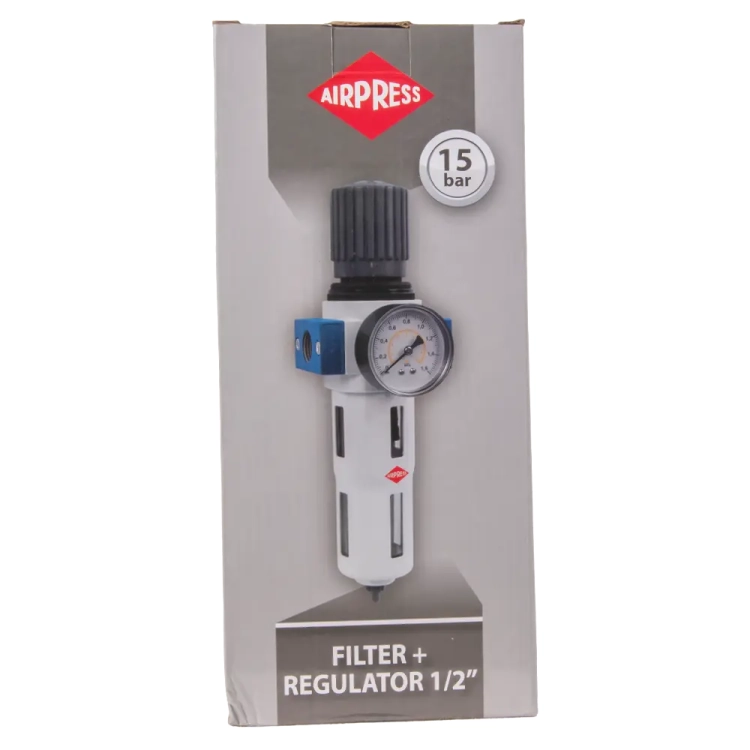 AIRPRESS Filtr powietrza z reduktorem 1/2" 15 BAR-PRO