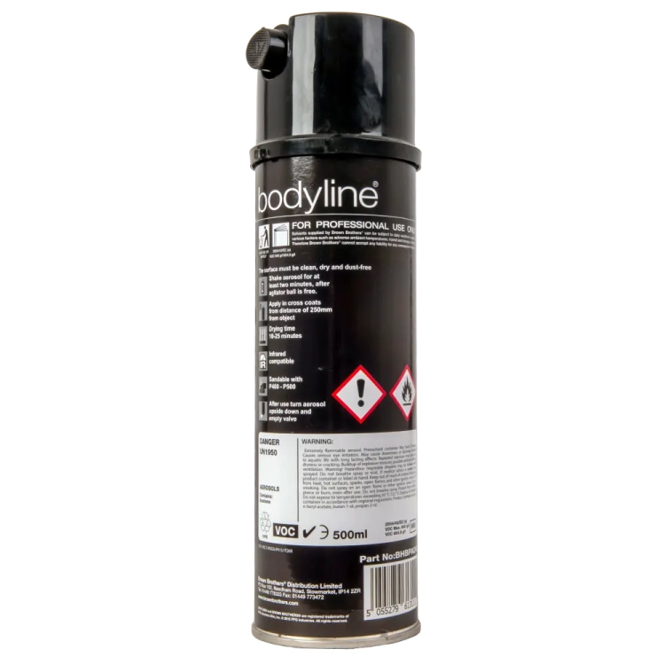 Bodyline Podkład wypełniający w spray ciemno-szary 500ml BHBPADG