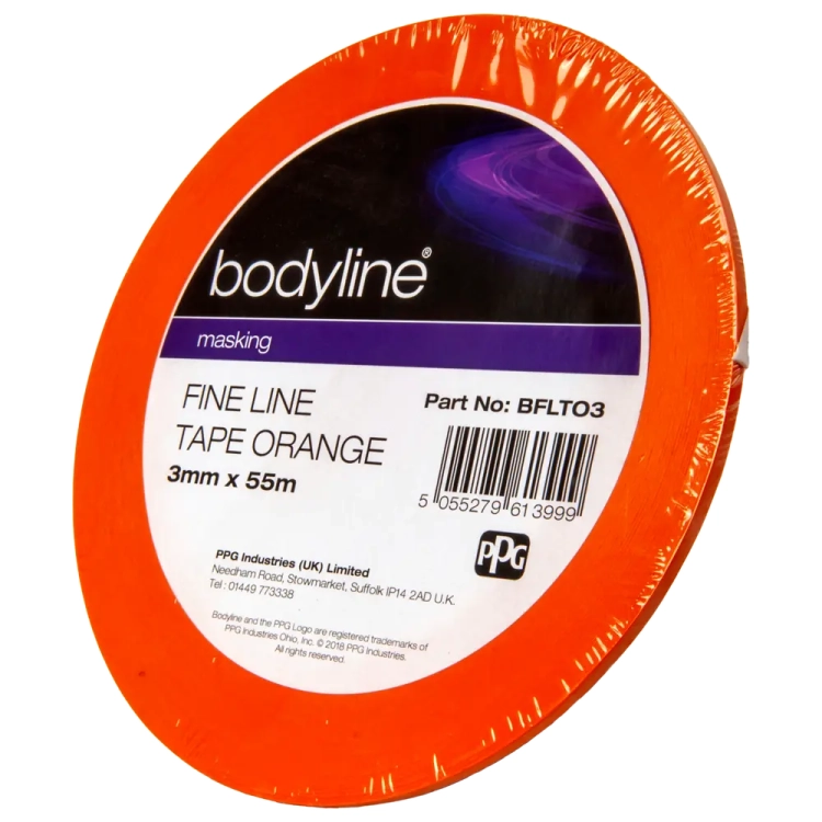 Bodyline Taśma odcinająca pomarańczowa 3mm x 55m BFLTO3