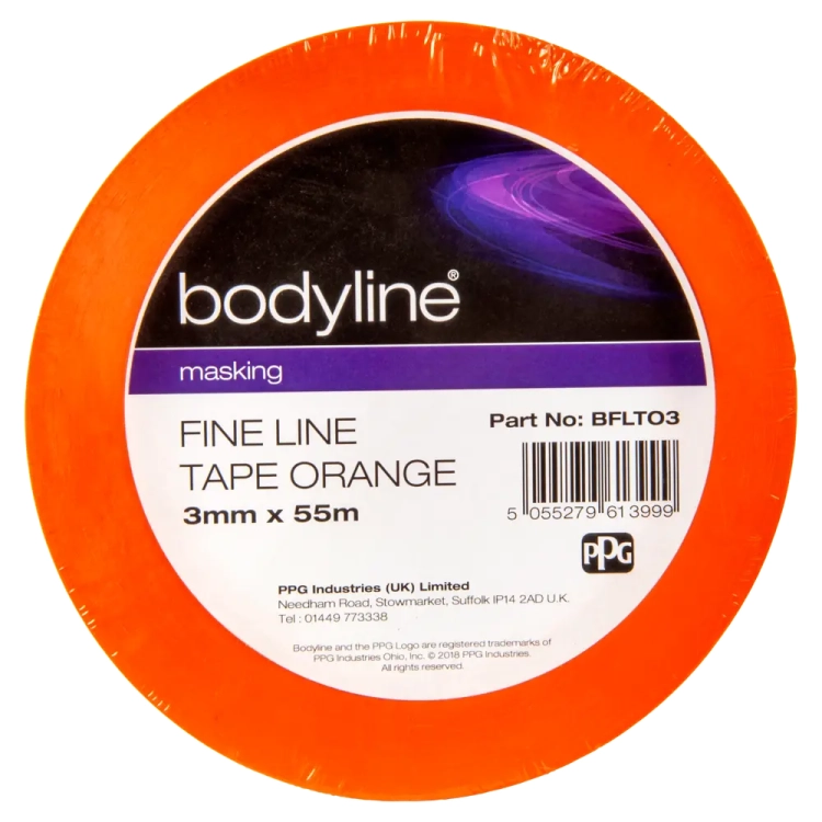 Bodyline Taśma odcinająca pomarańczowa 3mm x 55m BFLTO3