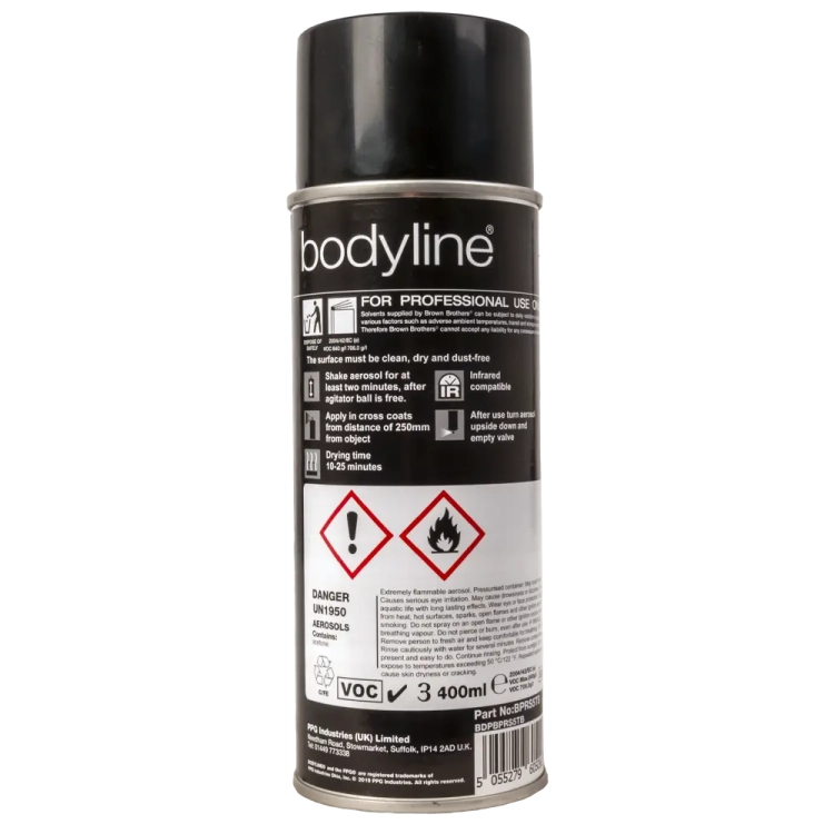Bodyline Spray do zderzaków i wyposażenia TraficBlak 400ml  BPRS5TB struktura