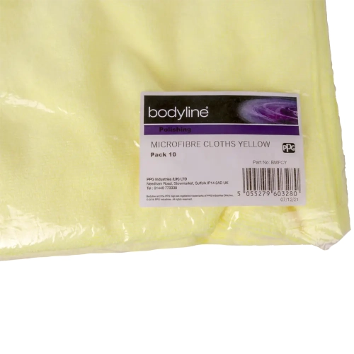 Ściereczki z mikrofibry żółte 10 szt. Bodyline BDPBMFCY