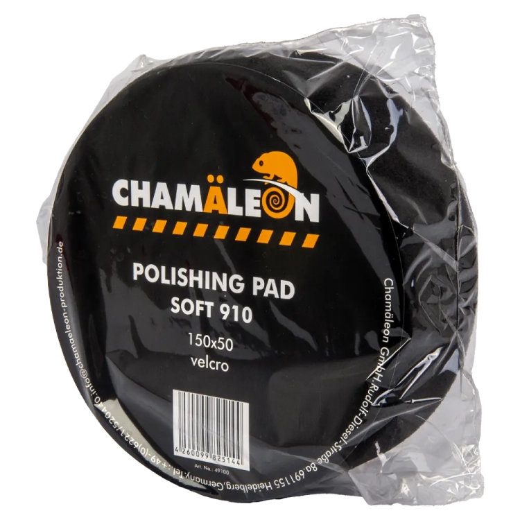 Gąbka polerska miękka czarna 150 mm Chamaleon 910