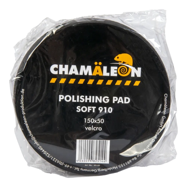 Gąbka polerska miękka czarna 150 mm Chamaleon 910
