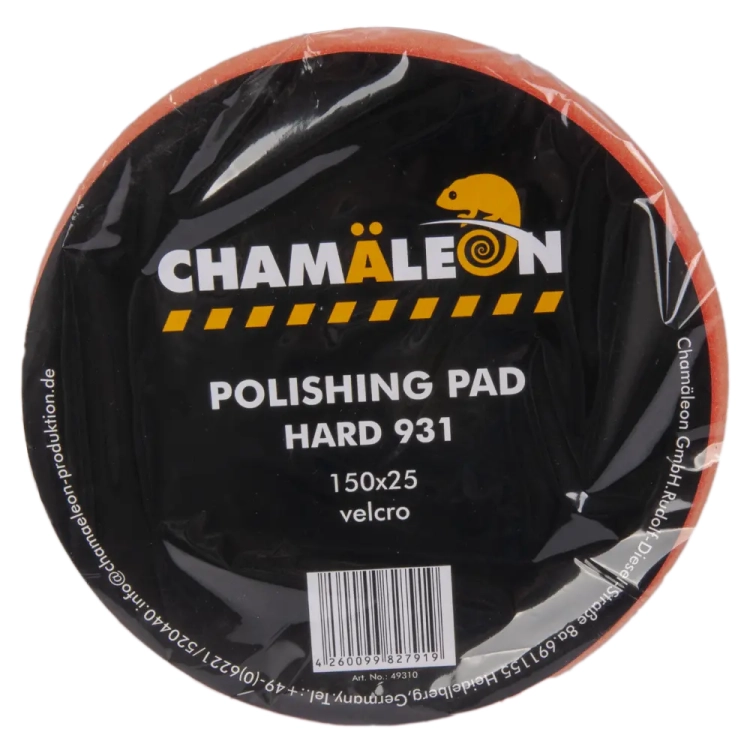 Gąbka polerska twarda pomarańczowa 150 mm Chamaleon 911