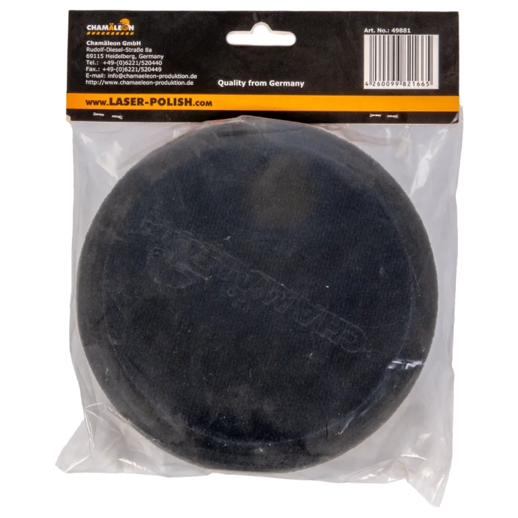 Gąbka polerska LASER Long Life Soft 150 x 25 mm czarna na rzep Chamaleon 49881