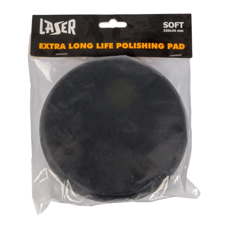 Gąbka polerska LASER Long Life Soft 150 x 25 mm czarna na rzep Chamaleon 49881