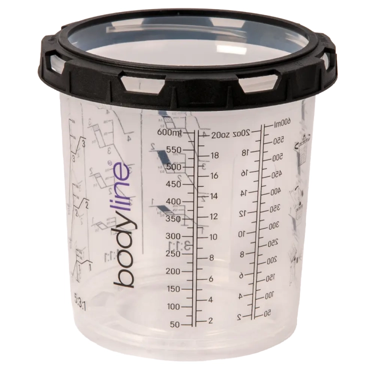 System kubków lakierniczych 650ml 125mc