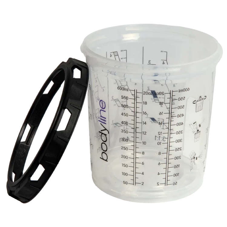 System kubków lakierniczych 650ml 125mc