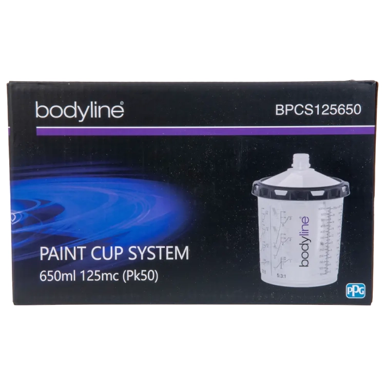 System kubków lakierniczych 650ml 125mc