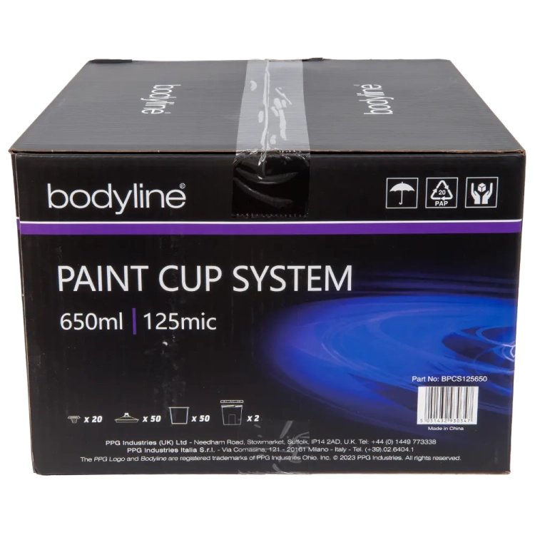 System kubków lakierniczych 650ml 125mc