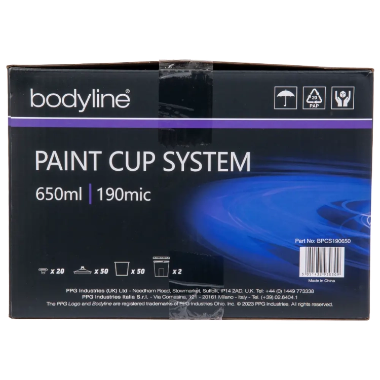 System kubków lakierniczych 650ml 190mc