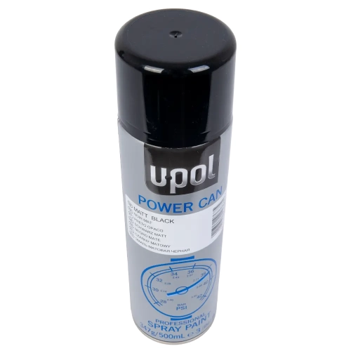 U-POL Lakier Czarny Mat SPRAY 500 ml U PCMB/AL