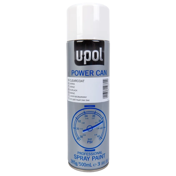Lakier bezbarwny 1K spray 500 ml U-POL Power Can PCLC/AL