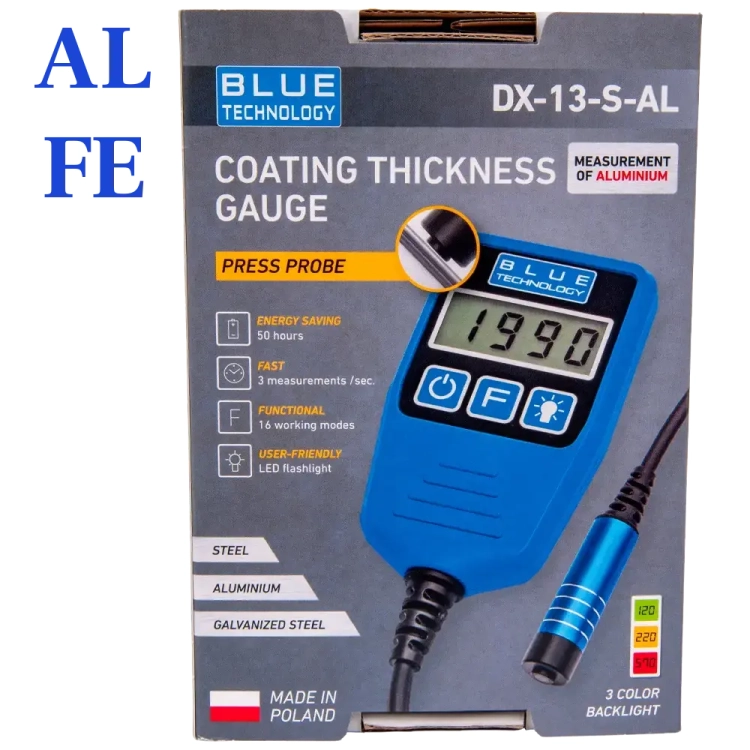 Miernik grubości powłoki lakierniczej DX-13-S-AL, FE