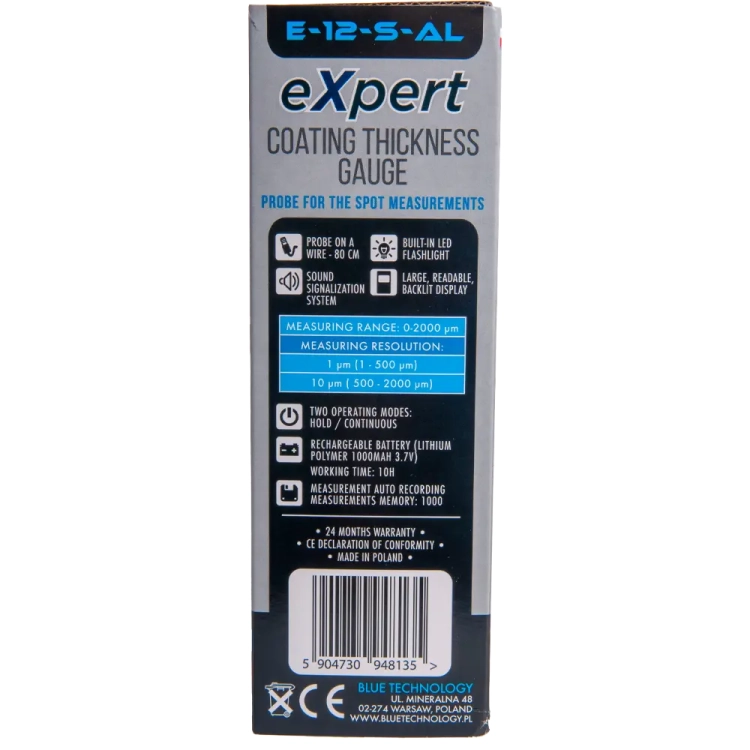 Miernik grubości lakieru E-12-S-AL EXPERT