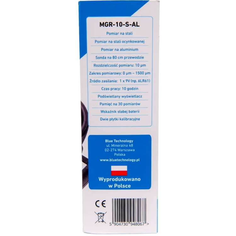 Miernik grubości powłoki lakierniczej MGR-10-S-AL