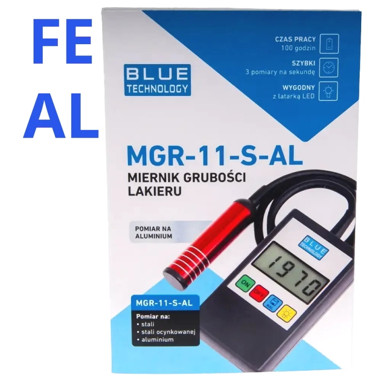 Miernik grubości powłoki lakierniczej MGR-11-S-AL