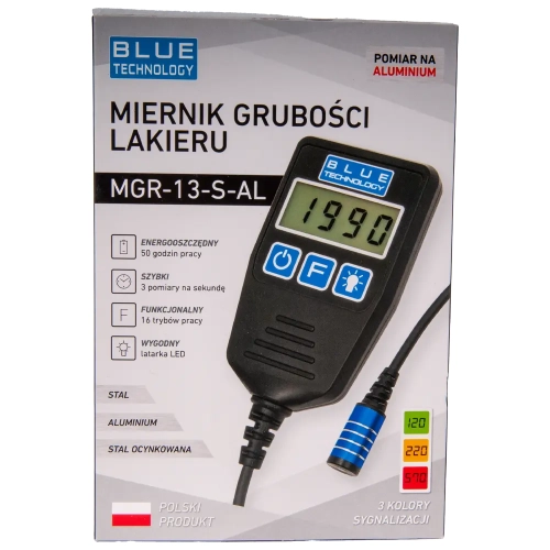 Miernik grubości powłoki lakierniczej MGR-13-S-AL