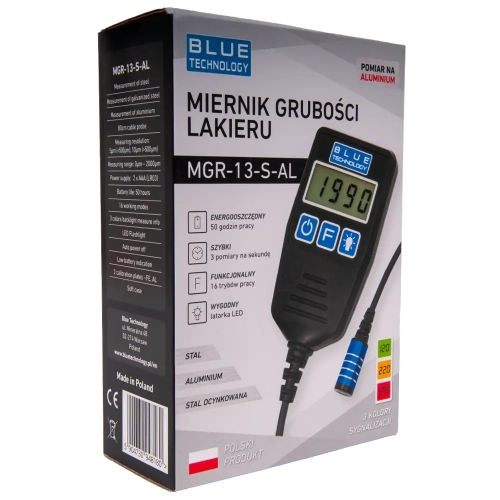 Miernik grubości powłoki lakierniczej MGR-13-S-AL