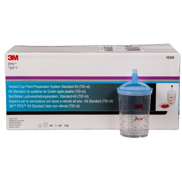 Zestaw kubków PPS TYP V 700 ml z filtrem 125u 3M 16360