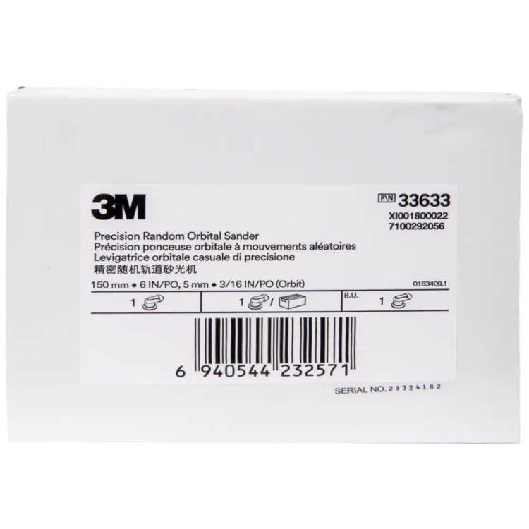 Szlifierka mimośrodowa 3M 33633 150mm skok 5 mm pneumatyczna