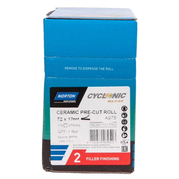 Rolka perforowana Cyclonic czerwona A975 72x12m 66261151793