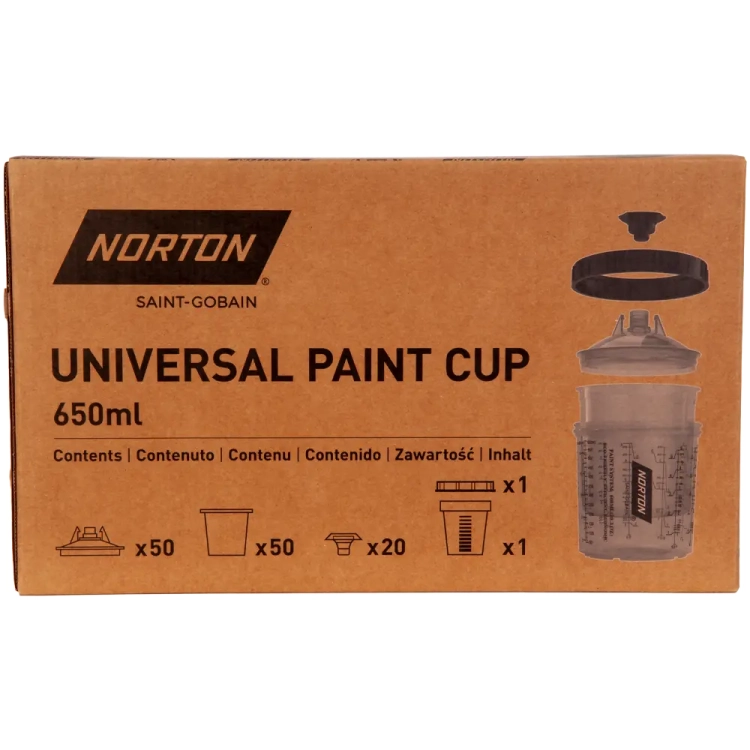 Zestaw kubków uniwersalnych 650ml 125µm 50 szt.