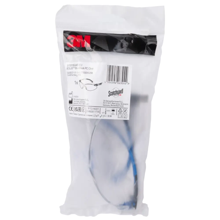 Okulary ochronne 3M™ Solus™ 1000, niebiesko/czarne