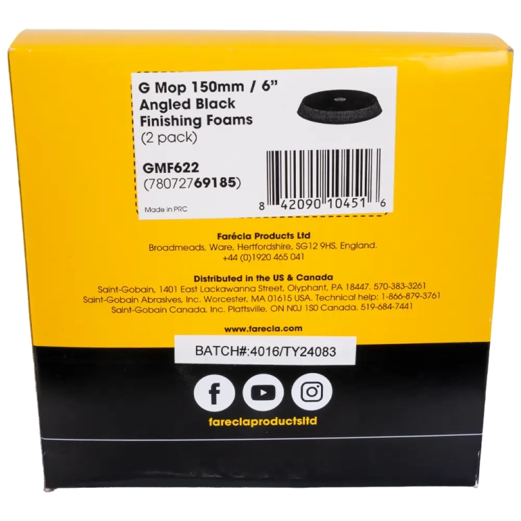 Gąbka czarna elast. na rzep 150mm ( 2 szt.) GMF622