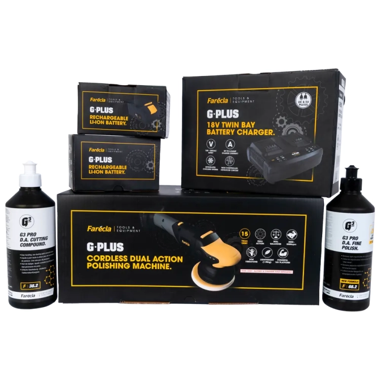 Zestaw polerski Farecla + polerka akumulatowa DA
