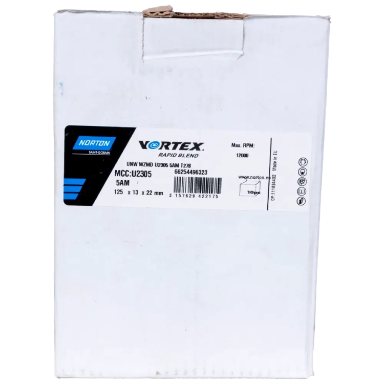 Vortex Rapid Blend 125x12x22 U2305 Prasowane krążki ścierne