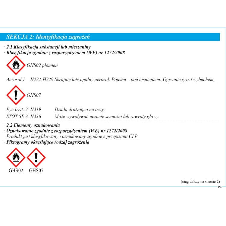 Farba do tkanin i dywaników spray 400ml Chamaleon 680 - CZARNA - Niebezpieczeństwo