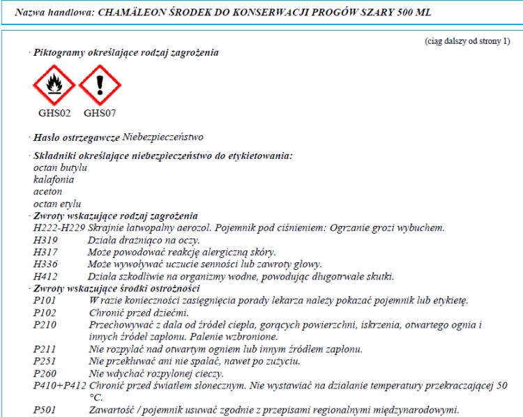 Baranek szary spray 0,5L Chamaleon 37024
