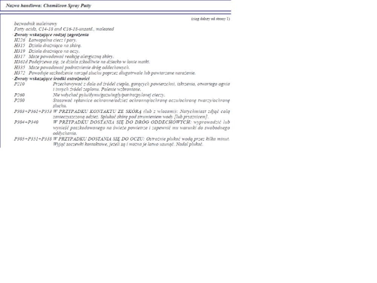 Szpachla natryskowa 1 L Chamaleon 417