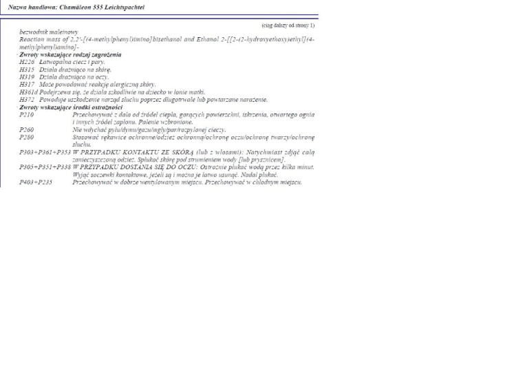 Lekka szpachla wykończeniowa 1000ml CHAMALEON