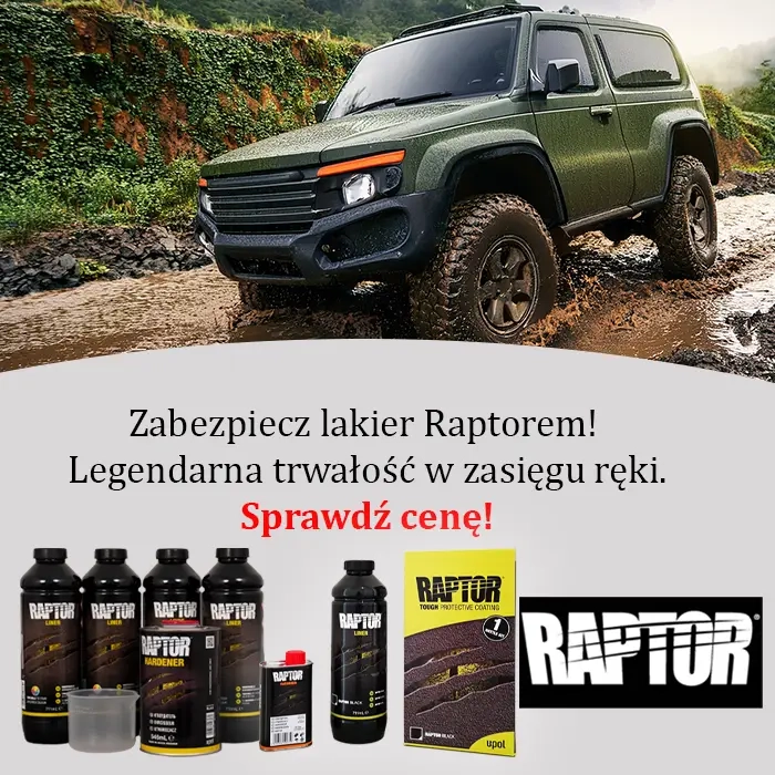 Raptor Środek ochrony karoserii komplet 4 litry lub zestaw 1 litrowy