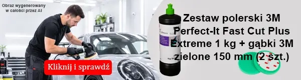 Zestaw promocyjny pasty polerskie fast cut plus z gąbkami zielonymi 3M 50487