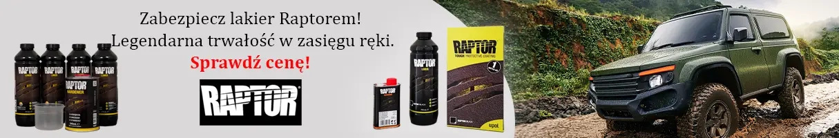 Raptor U-POL to natryskowy środek ochronny. Niezwykle mocna i wytrzymała powłoka uretanowa 2K. Produkt dający efekt struktury.